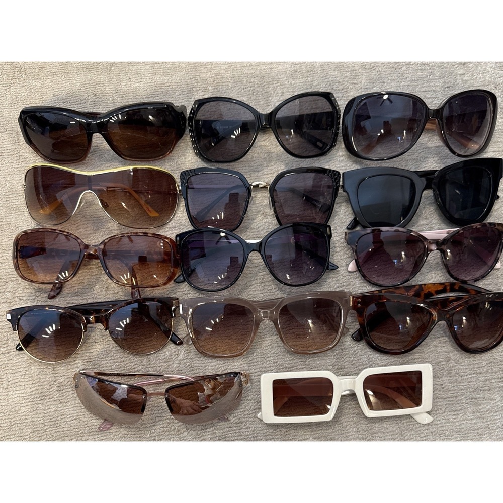 Vintage 1990-2000 Women's Designer Sunglasses Lot of 14-CANDIES, FOSSIL,JNY